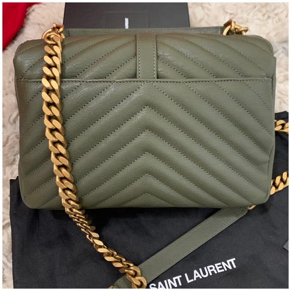 🆕💯🔥SAINT LAURENT Medium Collège Matelassé Bag - Picture 3 of 8